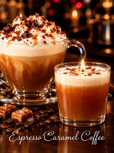 Expresso Caramel  Coffee Cake mini Candle