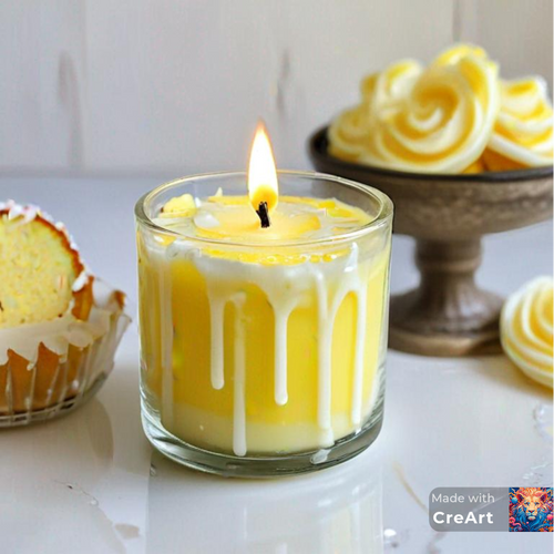 Tart Lemon Blueberry Cake Mini Candle