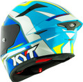 KYT TT-Revo Grand Prix White Light Blue Helmet
