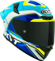 KYT TT-Revo Grand Prix White Light Blue Helmet