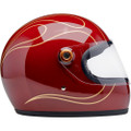 BILTWELL Gringo S Flames Helmet - Garnet Red