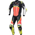 ALPINESTARS GP Tech v4 Leather Suit - Black/Red/Yellow Fluo