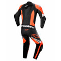 ALPINESTARS Missile v2 Ward Leather Suit - Black/Red Fluo/White