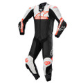 ALPINESTARS Missile v2 Ward Leather Suit - Black/White/Red Fluo