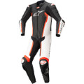 ALPINESTARS Missile v2 1-Piece Leather Suit - Black/White/Red Fluo