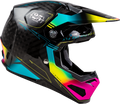 FLY RACING Formula S Carbon Legacy Helmet - Black/Electric Blue/Fuschia