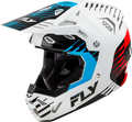 FLY RACING Formula CP Slice Helmet - White/Red/Cyan