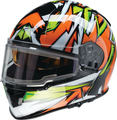 Z1R Warrant Neuron Snow Electric Helmet - Orange/Green
