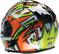Z1R Warrant Neuron Snow Electric Helmet - Orange/Green