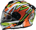 Z1R Warrant Neuron Snow Electric Helmet - Orange/Green