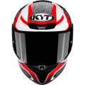KYT TT-Revo Speeding Helmet - White/Red