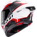 KYT TT-Revo Speeding Helmet - White/Red