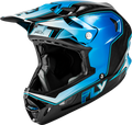 FLY RACING Werx-R Flow Carbon Helmet - Black Carbon/Blue