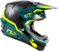 FLY RACING Formula S Carbon Byte Helmet - black carbon/teal/lime 