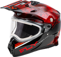 FLY RACING Trekker Cold Weather Conceal Helmet Electric Shield - red/black 