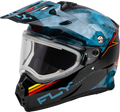 FLY RACING Trekker Cold Weather Conceal Helmet Electric Shield - slate/black/red 