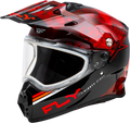 FLY RACING Trekker Cold Weather Conceal Helmet Dual Shield - red/black 