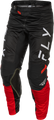 FLY RACING Kinetic Mesh Center Pants - black/white/red