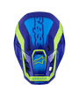 Alpinesstars 2026 SM7 Deed Helmet in blue and yellow fluo, protective motorbike gear.