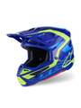 ALPINESTARS SM7 Helmet in blue and yellow fluo color with sleek design and safety features.