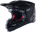 ALPINESTARS S-M10 Helmet - Solid Black/Carbon Glossy