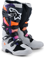 ALPINESTARS MX Tech 7 Boots - Blk/Lght Gry/Orng Fl/Magnta 