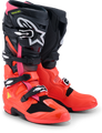 ALPINESTARS MX Tech 7 Boots - Black/Red Fluo/Pink Fluo 