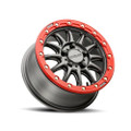 RACELINE ALPHA GUNMETAL W/RED RING 15X7 5X114.3 +53