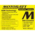 MOTOBATT BATTERY MBTZ26RHD SEALED FACTORY ACTIVATED