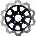 LYNDALL BRAKES 9 SPOKE ROTOR FRONT BLK/SIL BOW TIE 11.5" 4002-1133