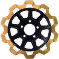 LYNDALL BRAKES 9 SPOKE ROTOR REAR BLK/GOLD BOW TIE 11.5" 5MM 4202-2133