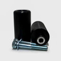 SHOGUN FRAME SLIDERS BLACK NO CUT 750-6149, SHOGUN no-cut frame sliders in black color.