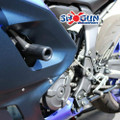 SHOGUN FRAME SLIDERS BLACK YAM 750-6619 for motorcycle frame protection by SHOGUN brand.