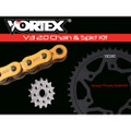 VORTEX SPROCKET/CHAIN KIT STL/STL 16/43T SIL SX3 525-114L GLD CKG6459
