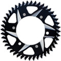 VORTEX REAR CAT5 SPROCKET ALUMINUM 43T-530 BLK KAW/SUZ/YAM 438ZK-43