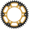SUPERSPROX REAR STEALTH SPROCKET ALU/STL 42T-520 GLD HON/KAW RST-486-42-GLD