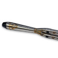 SAWICKI INTMDTR M8 SOFTAIL MID BRUSHED SS W/BLACK END CAP 930-02624