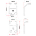DRC SADDLEBAG SUPPORT KIT BLACK YAM D60-01-341