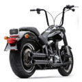 COBRA 3" NH SERIES SLIP-ONS BLACK FAT BOY/DCE 07-17