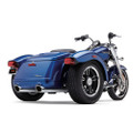 COBRA 909-TWINS 4" SLIP-ONS CHROME FREEWHEELER 15-22
