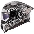 LS2 Dragon Carbon Enthum Full Face Helmet Gloss Silver