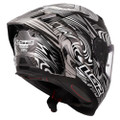 LS2 Dragon Carbon Enthum Full Face Helmet Gloss Silver
