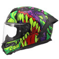 LS2 Rapid III Lycant Full Face Helmet Gloss Black Green Purple