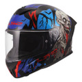 LS2 Rapid III Zombie Full Face Helmet Gloss Black Blue Red