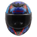 LS2 Rapid III Zombie Full Face Helmet Gloss Black Blue Red