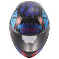 LS2 Rapid III Zombie Full Face Helmet Gloss Black Blue Red