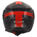 LS2 Horizon II Hamr Modular Helmet Gloss Black Titanium Red