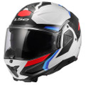 LS2 Advant II Triple Modular Helmet Gloss White Red Blue