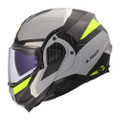 LS2 Advant II Triple Modular Helmet Matte Gray HiViz Yellow