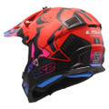 LS2 Gate Youth Wash MX Helmet Gloss Red Blue Purple